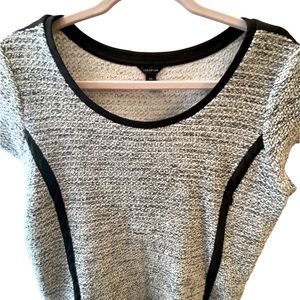 Ann Taylor short sleeve boucle sweater